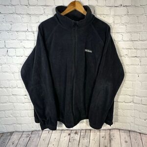 Columbia Fleece Jacket Womens 3X Black Benton Springs Full Zip Plus